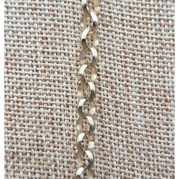 Boho Statement Necklace White Tassel AB Wash Beads Gold Tone Chain Asymmetrical - Picture 4 of 7